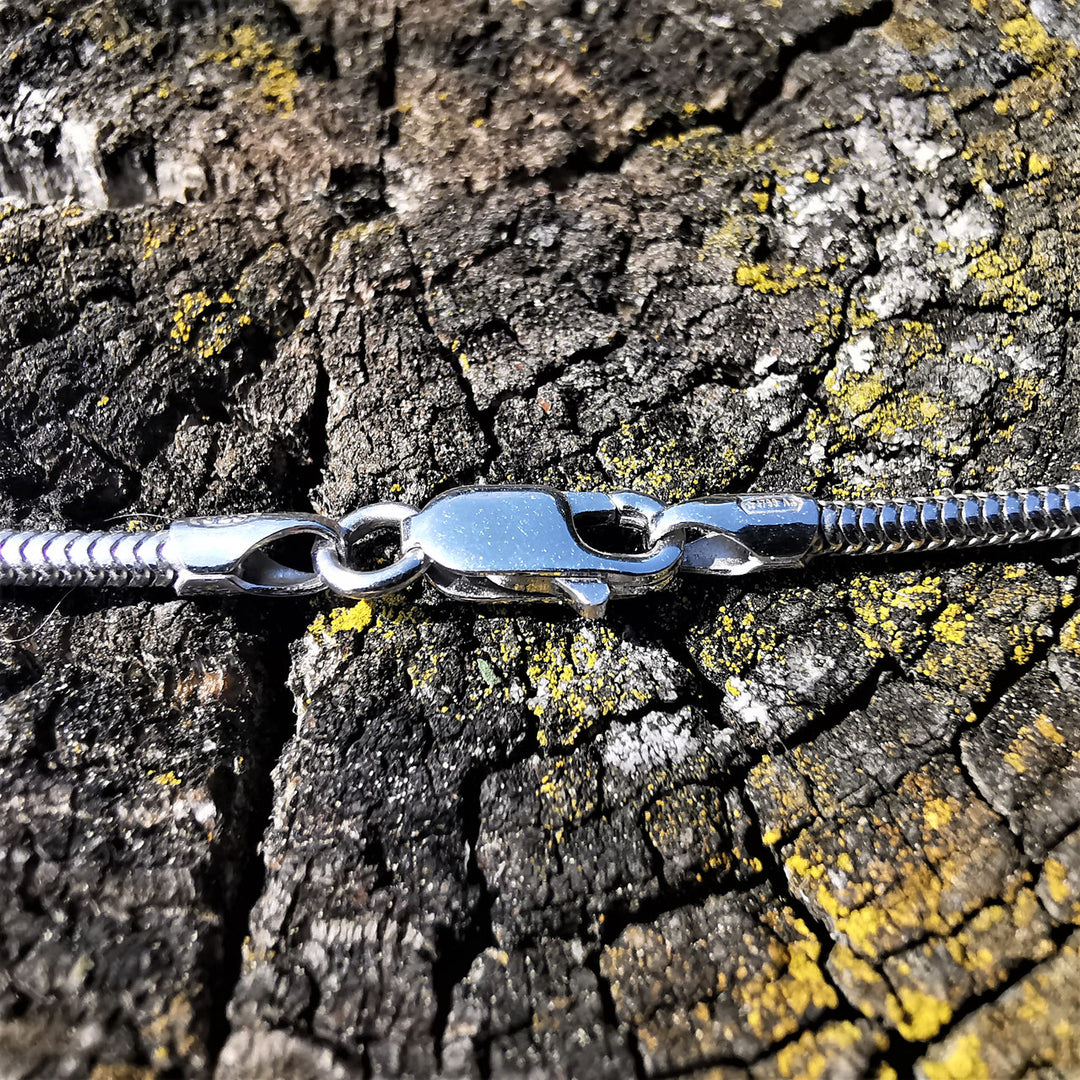 Schlangenkette S925 rhodiniert 1.25mm 55cm