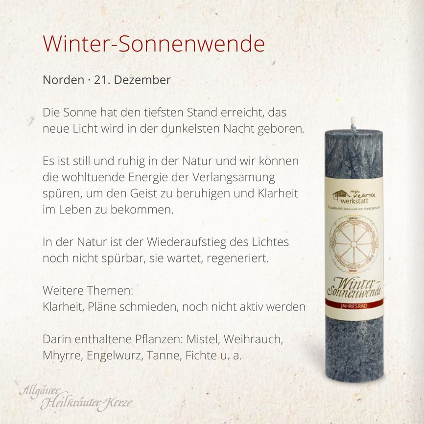 WINTERSONNENWENDE - Allgäuer Heilkräuter Kerze